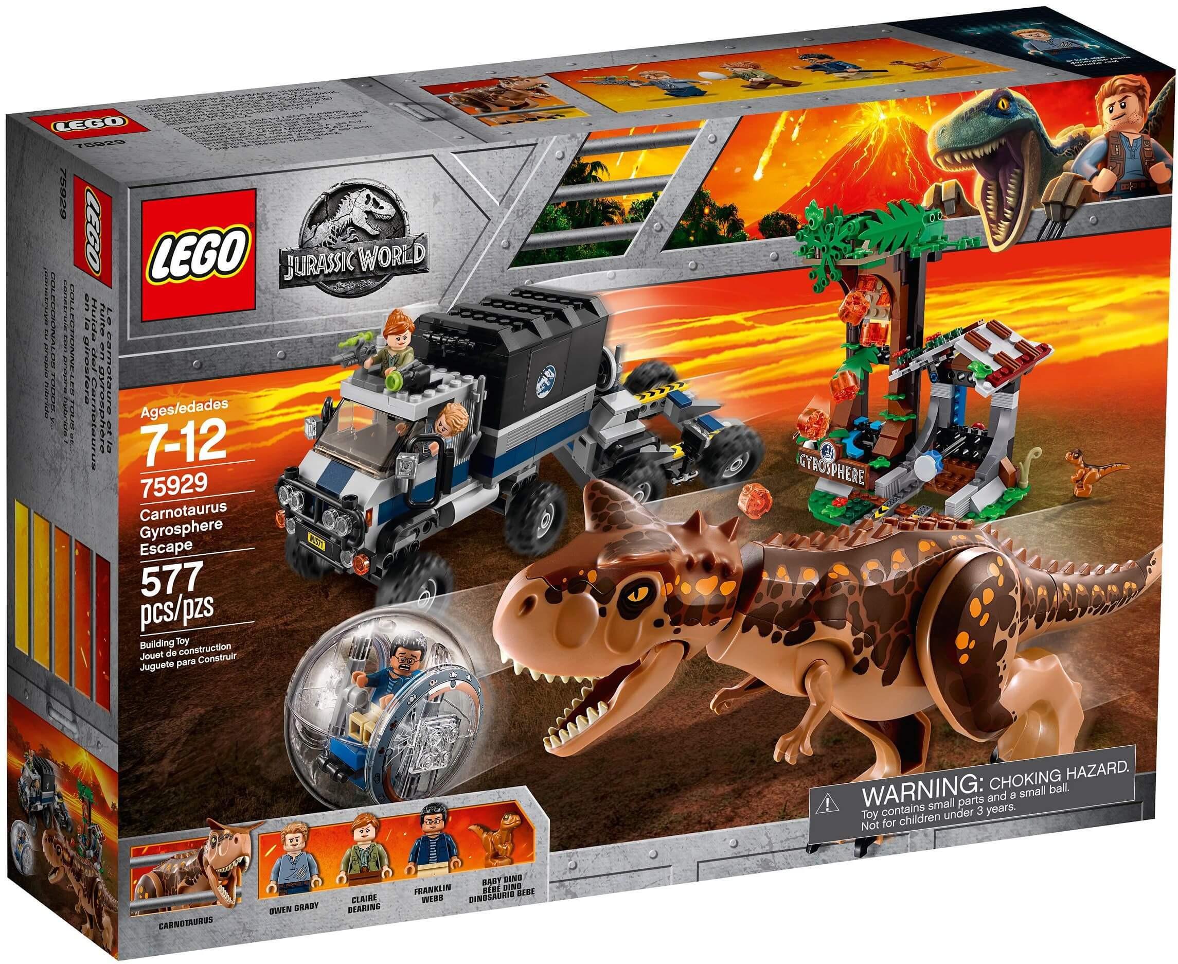Đồ chơi lắp ráp Lego Khủng Long Jurassic World 75929 - Đội Xe Săn Khủng Long Carnotaurus