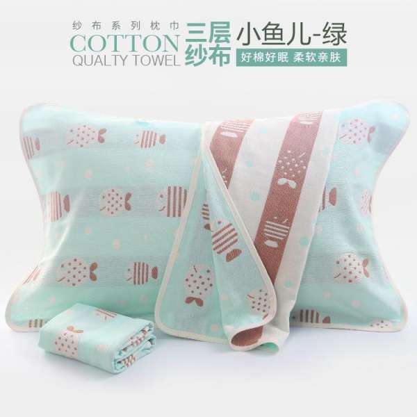 Tám Lớp Vải Xô Khăn Gối 100% Cotton Người Lớn Một Cặp Đôi Hoạt Hình Dày Tăng 100% Cotton Khăn Trải Gối Hút Nước