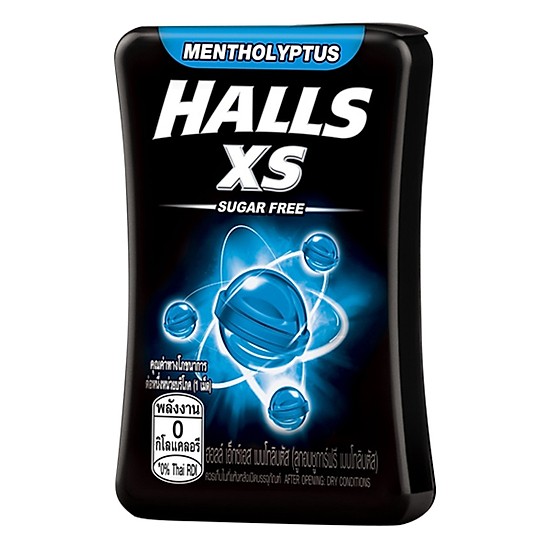 Kẹo ngậm không đường Halls XS vị bạc hà hộp 15g