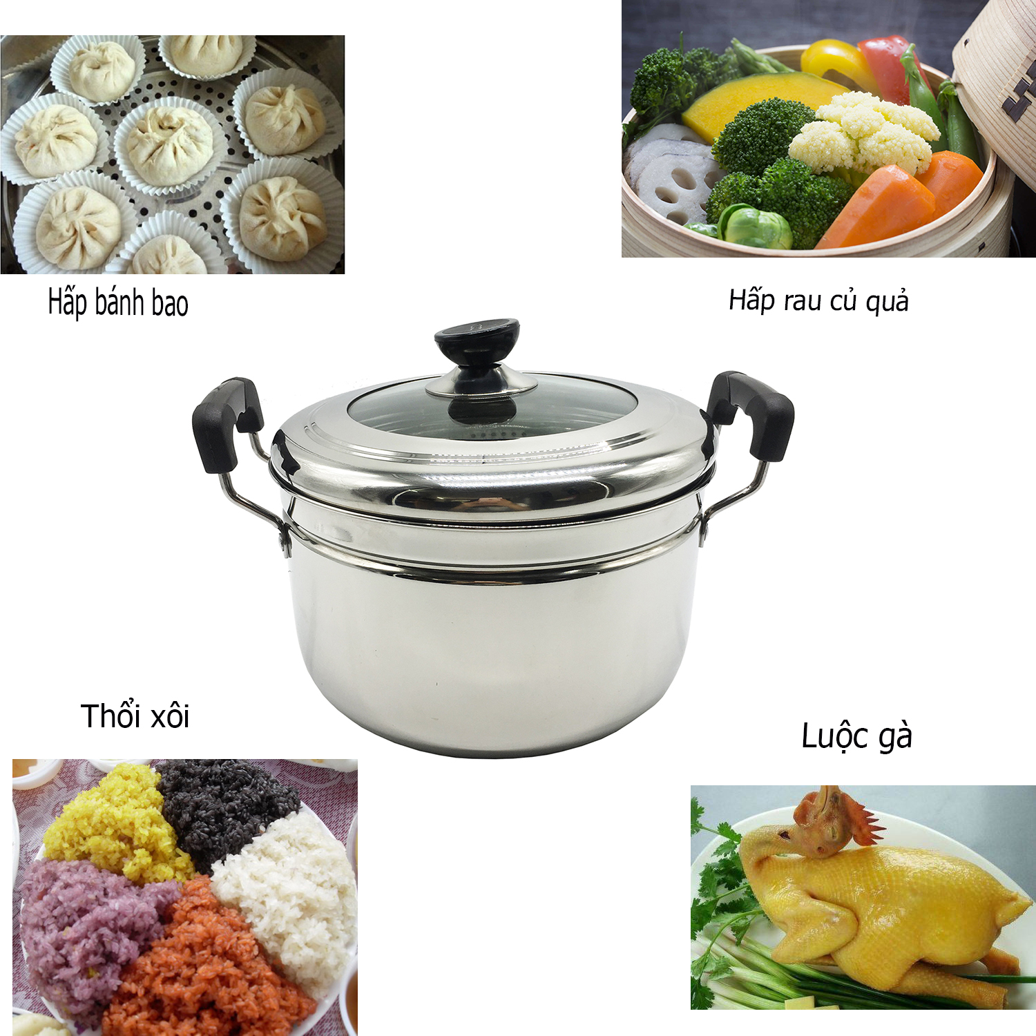Nồi hấp Hoàng Gia 28cm