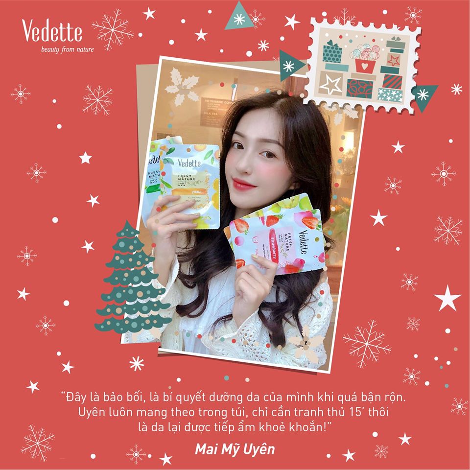 Mặt Nạ Lột Nhẹ Dưỡng Da Vedette Dưa Leo 12ml