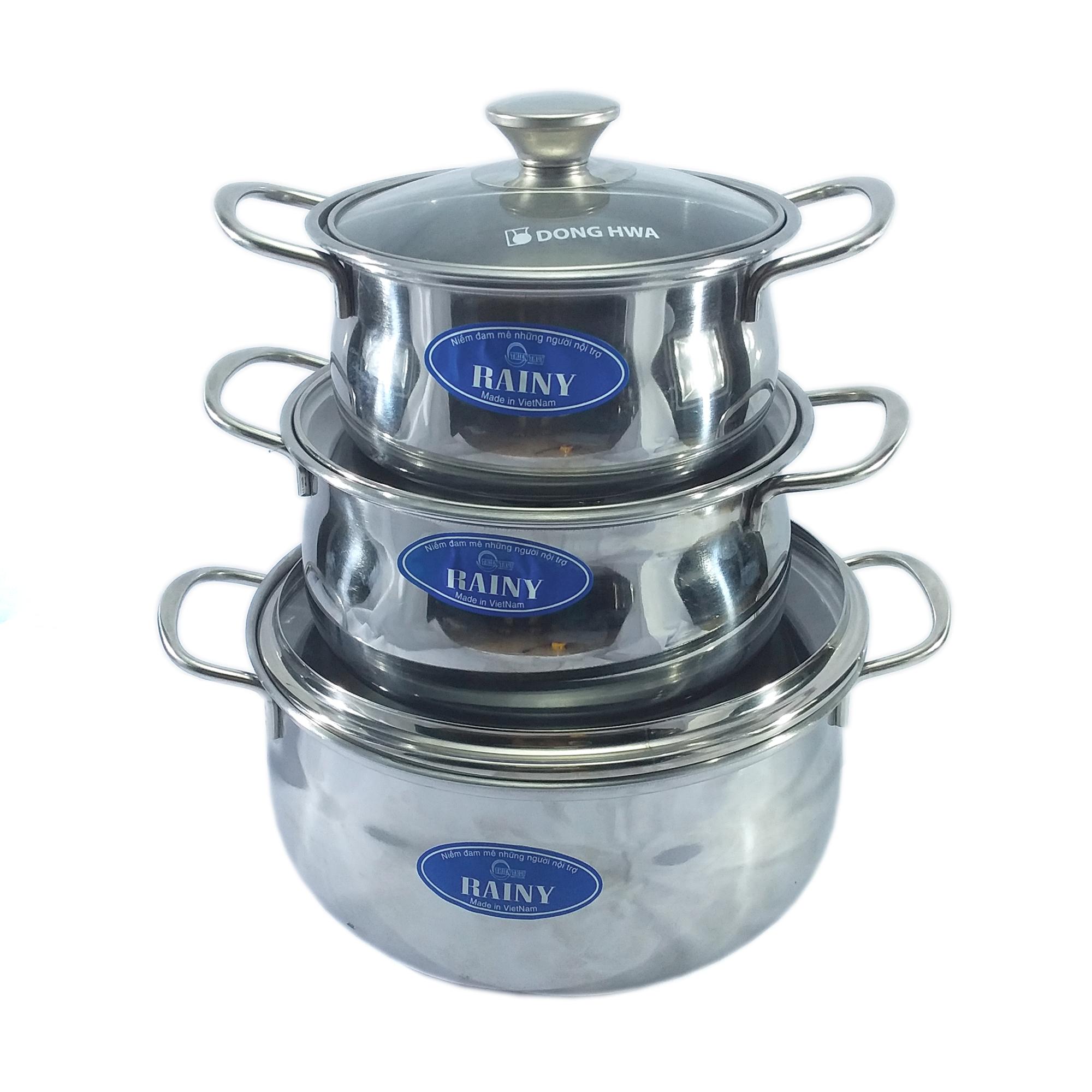 BỘ NỒI INOX THÂN BẦU RAINY XTT-RN06THANBAU