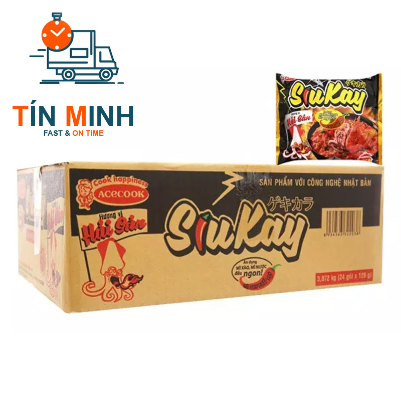 Mì SiuKay Hải Sản 128g thùng 24 gói