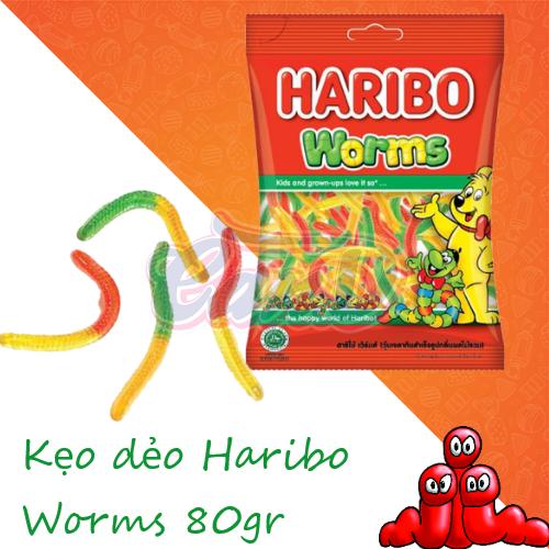Kẹo Dẻo Haribo Worms 80g