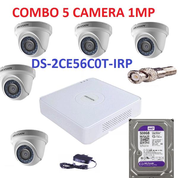 Bộ camera Hikvision DS-2CE56C0T-IRP DS-7108HGHI-F1