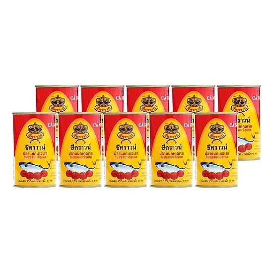 Cá nục sốt cà Sea Crown 155g Combo 10 hộp