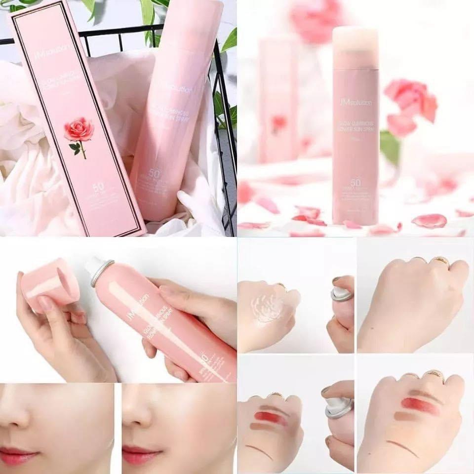 Xịt Chống Nắng JM Solution Glow Luminous Flower Sun Spray 180ml