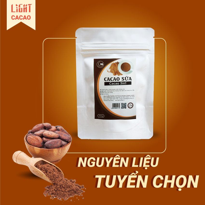 Bột Ca cao Sữa Light 100g