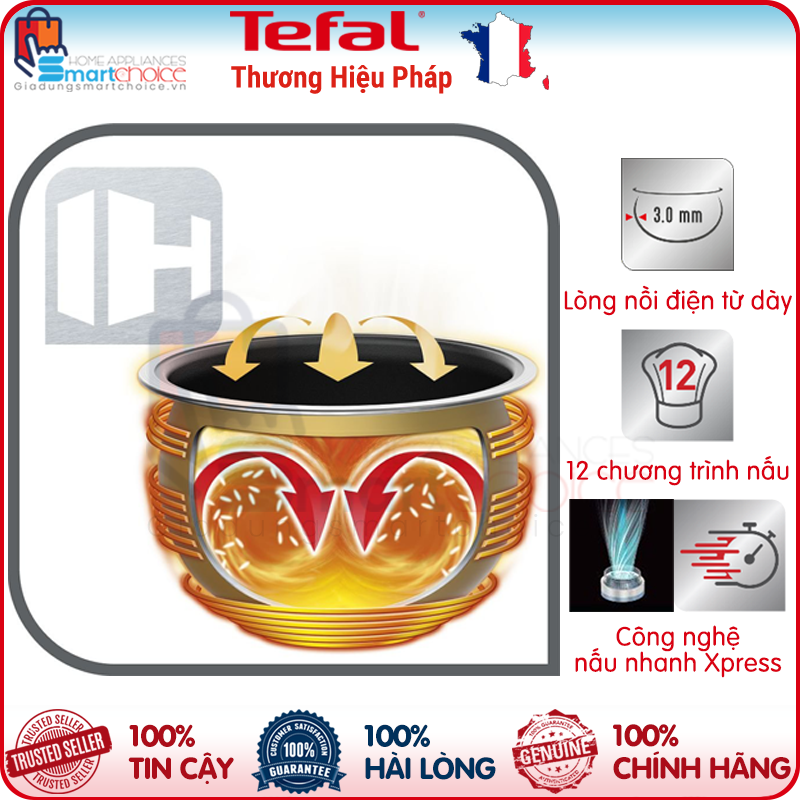 Nồi cơm điện Tefal RK762168 1.5L