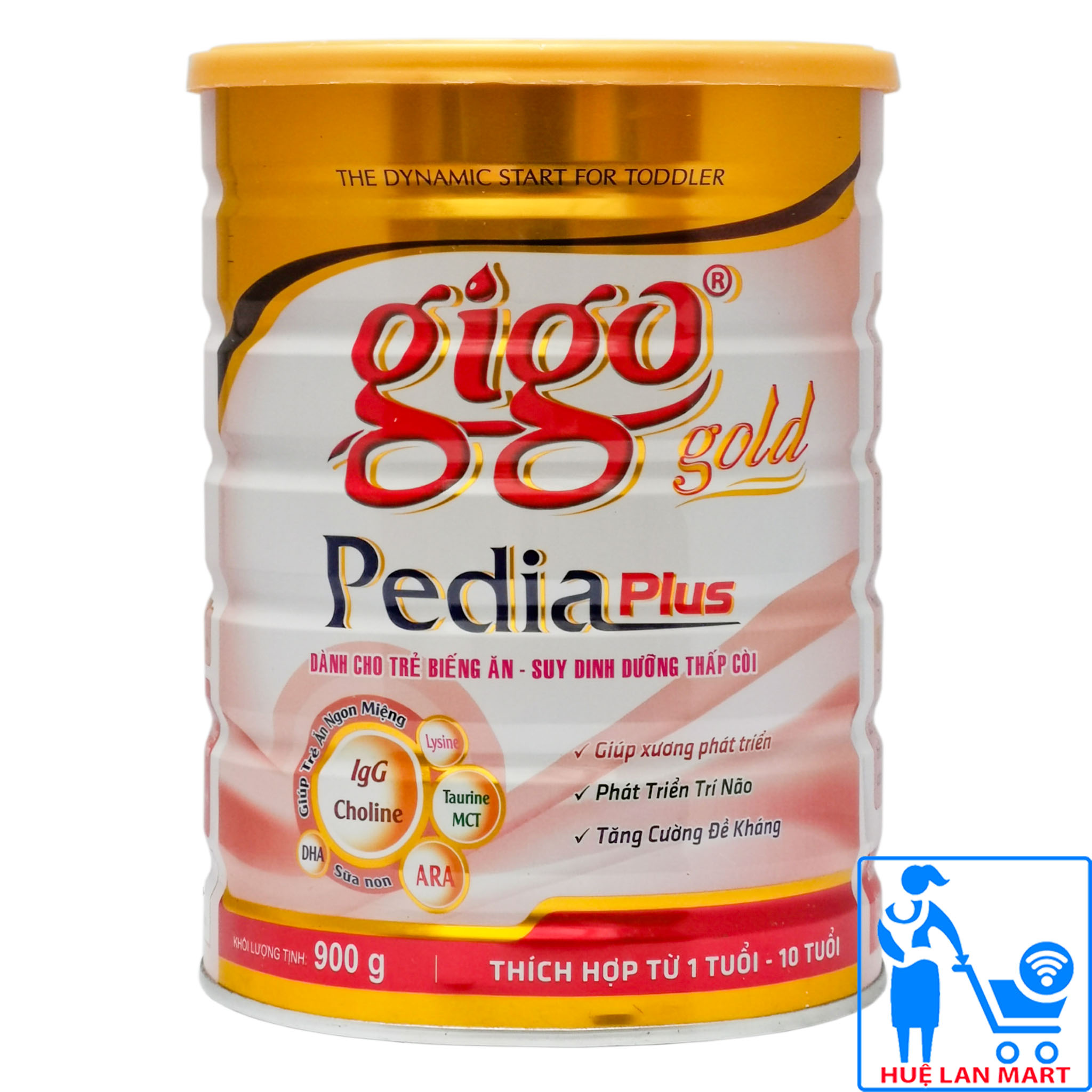 Sữa Bột Gigo Gold Pedia Plus 900g (cho trẻ từ 1-10 tuổi)