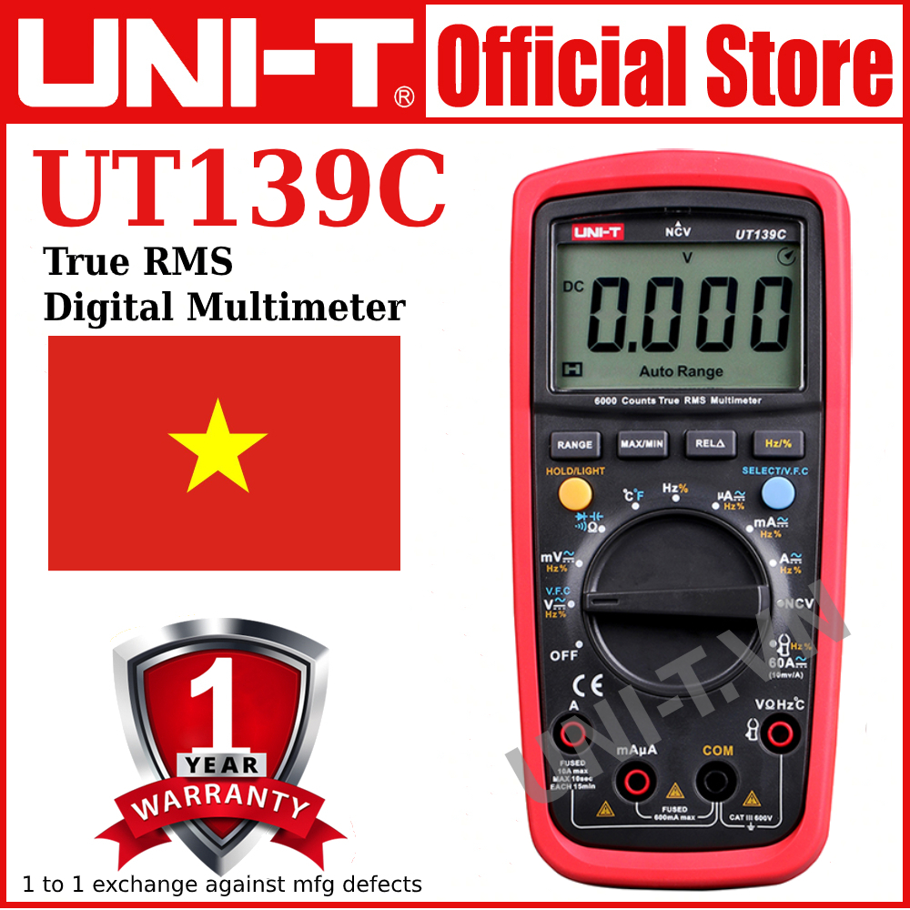 MÁY ĐO ĐIỆN VẠN NĂNG RMS UNI-T UT139C