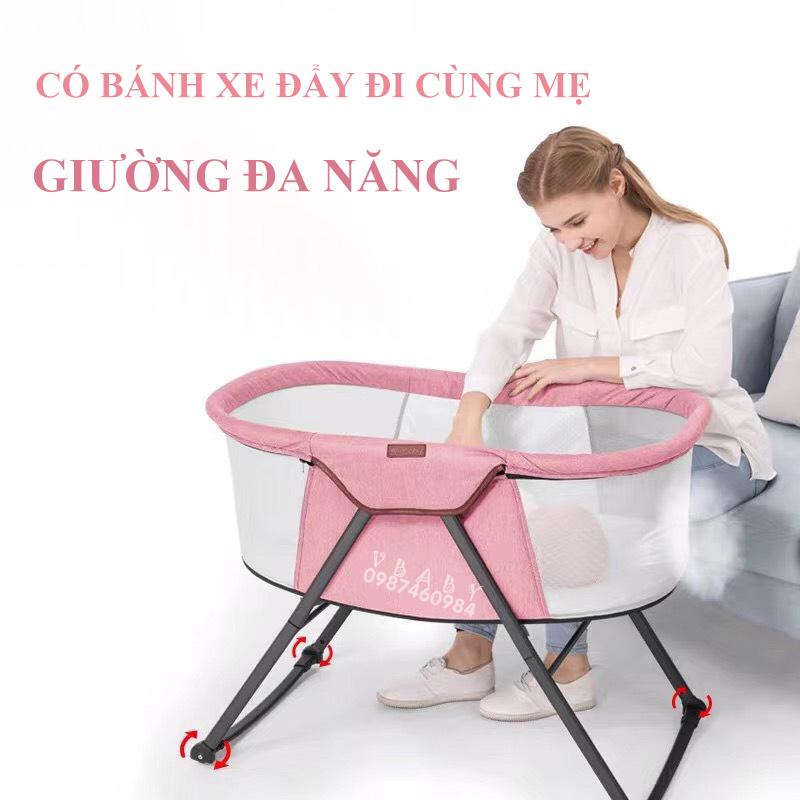 Giường nôi xếp gọn cho bé Seebaby P2