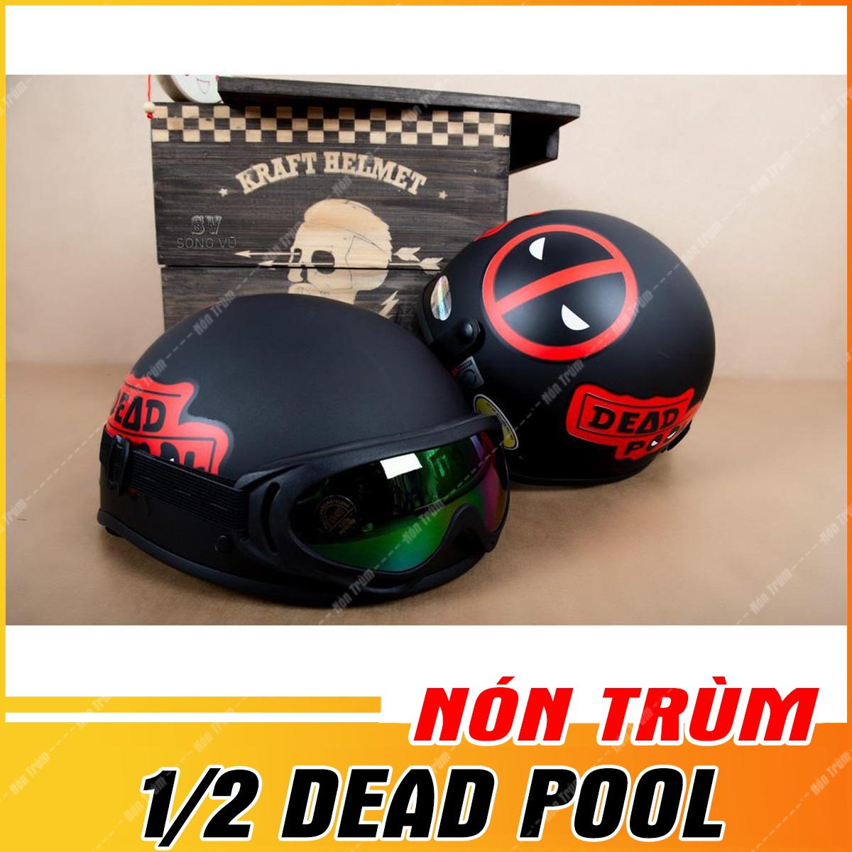 Mũ bảo hiểm PGK Deadpool