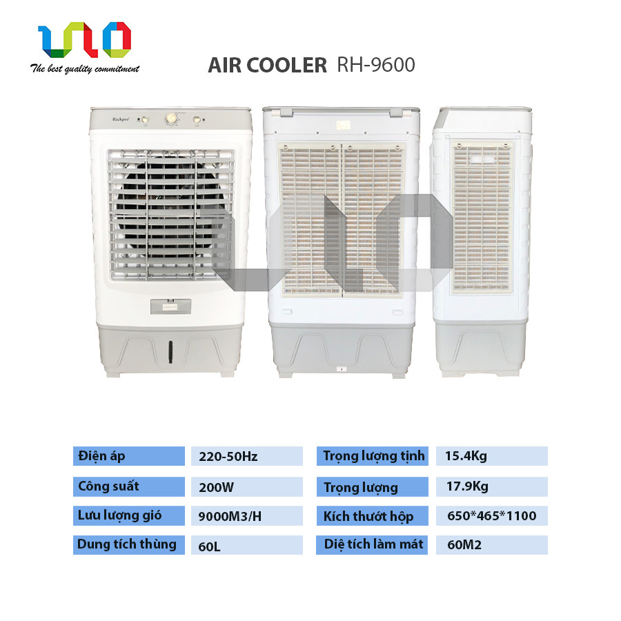 QUẠT ĐIỀU HÒA LÀM MÁT KHÔNG KHÍ RICHPRO RH-9600