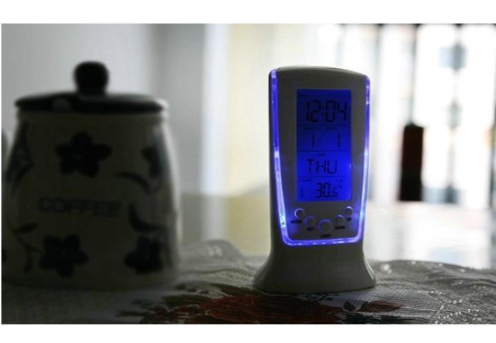Đồng Hồ Điện Tử Để Bàn Đa Năng Có Báo Thức, Lịch, Đèn Led - SQUARE CLOCK DS-510