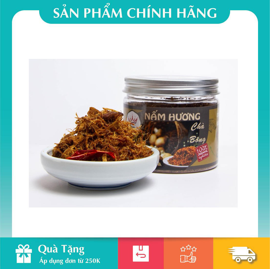 Chà Bông Nấm Hương 150g vị rong biển/tiêu 150g