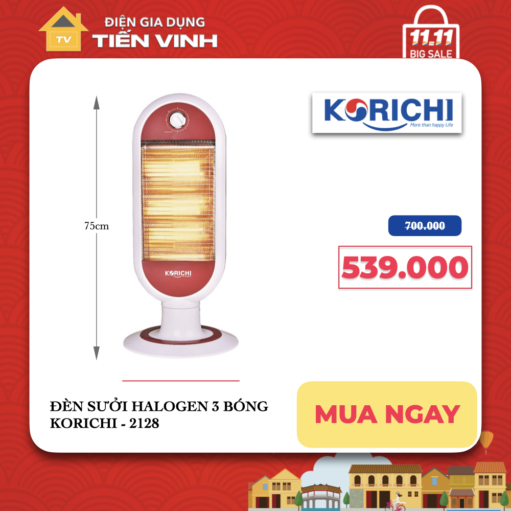 QUẠT SƯỞI HALOGEN KORICHI KRC-2128
