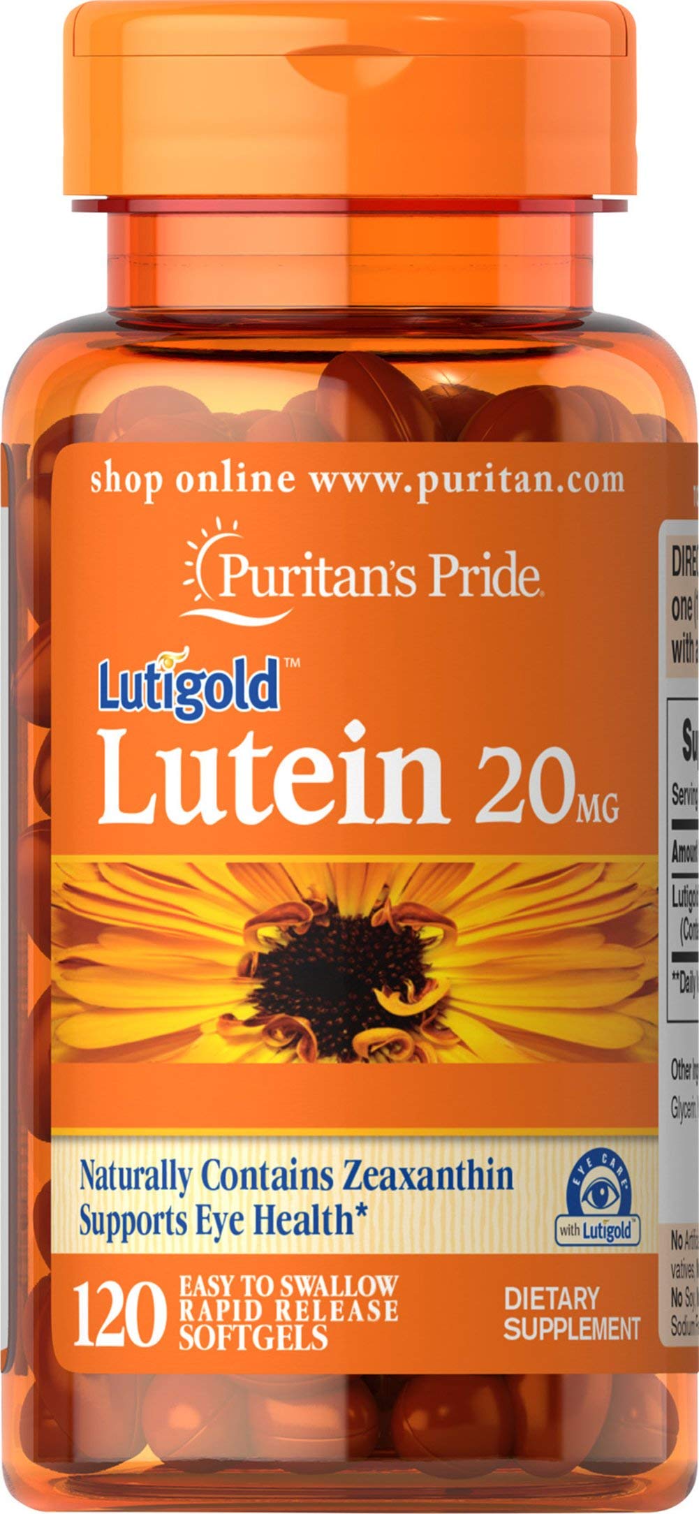 Viên bổ mắt Puritan's Pride Lutigold Lutein - 20mg, 120 viên