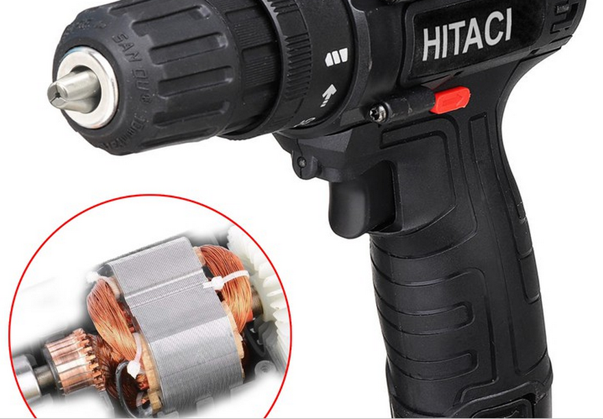 Máy khoan pin Hitachi 12V - Khoan 2 cấp tốc độ - Đảo chiều bắt vít