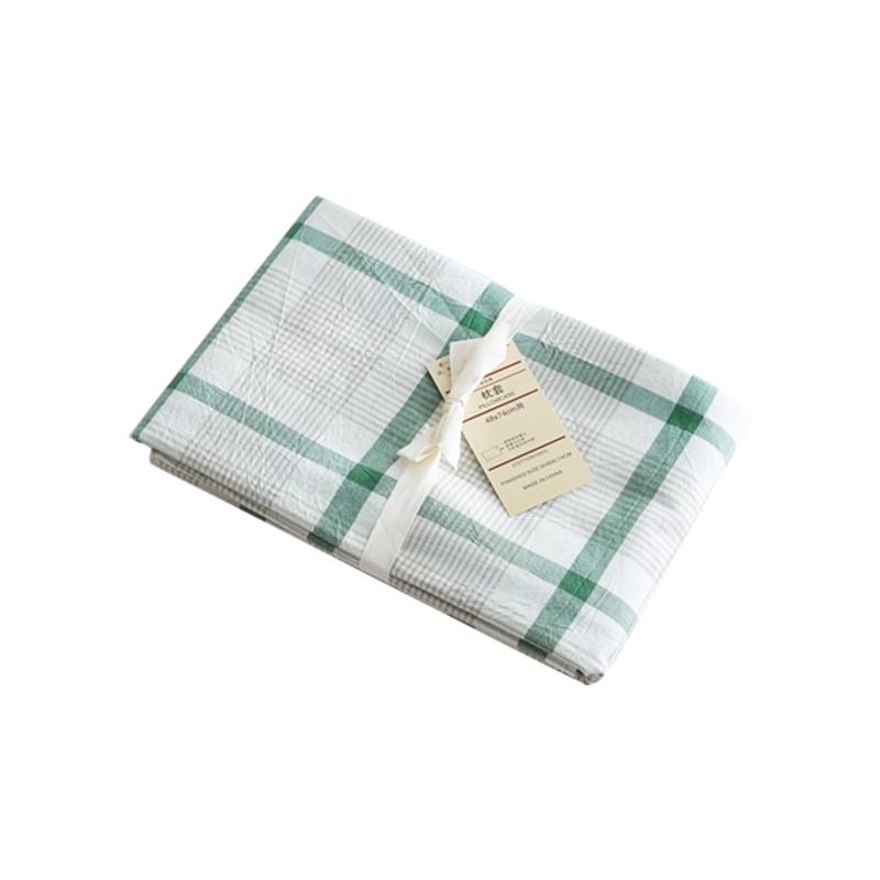 Tiếng Nhật Giản Lược 100% Cotton Bông Giặt Nước Duy Nhất Sản Phẩm Vỏ Gối 100% Cotton Vân Sọc Kẻ Sọc Đơn Chiếc Vỏ Gối Trên Giường Cung Cấp Một Cặp