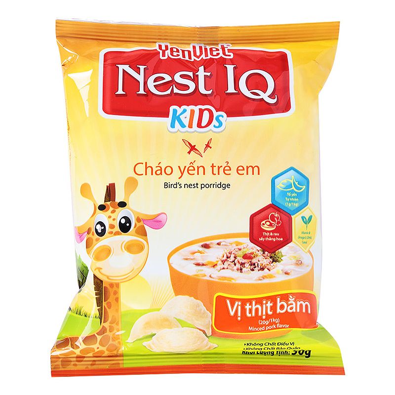 Cháo Yến Việt Nest IQ Kids vị thịt bằm 50g