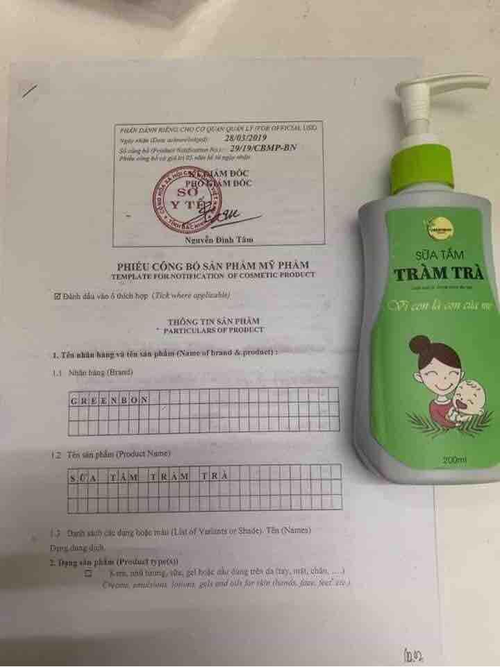 Sữa tắm tinh chất tràm trà Greenbon 200ml