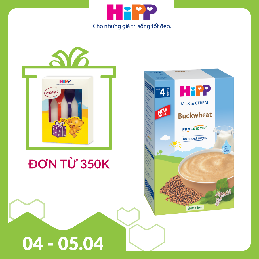 Bột dinh dưỡng Hipp kiều mạch 250g 4m+