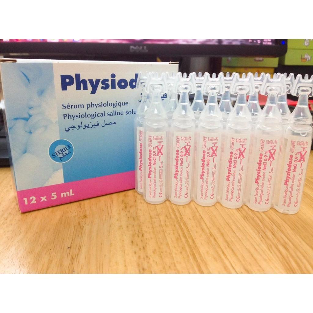 Nước muối sinh lý Physiodose (Pháp) - Hộp 12 lọ /5ml
