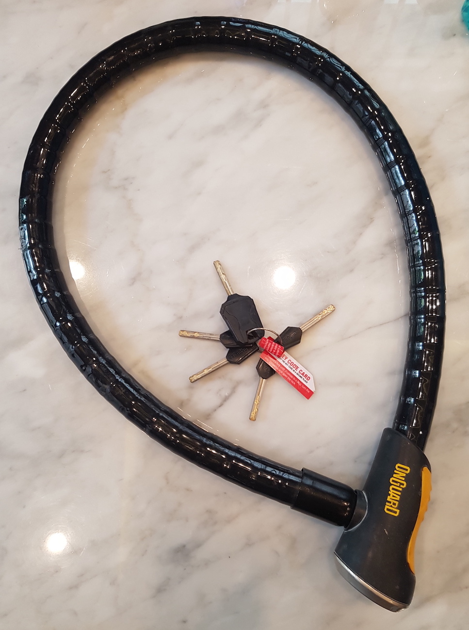 Bộ Xích Khóa Cable Chống Trộm Xe Máy OnGuard 8023