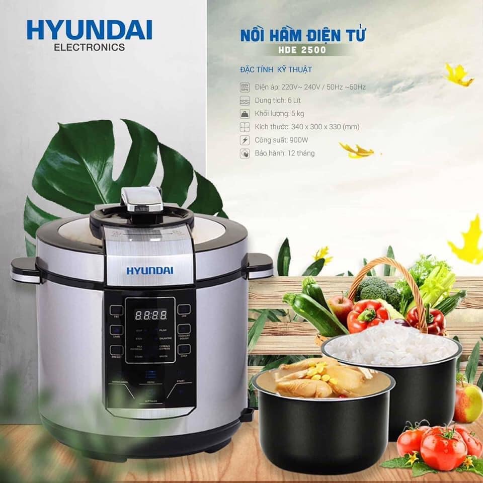 Nồi Hầm Điện Tử Hyundai HDE-2500S 6L