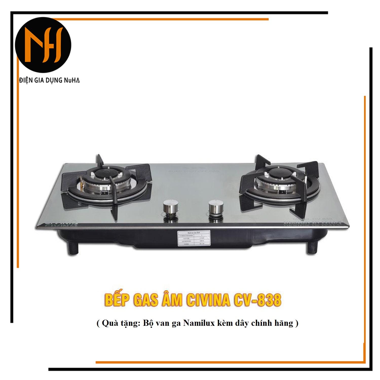 Bếp gas âm Civina CV-838