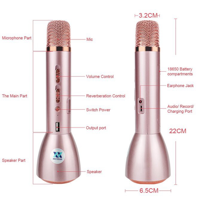 Micro karaoke kèm loa Bluetooth K088