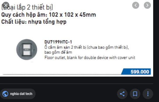 Ổ cắm Panasonic DU7199HTC-1