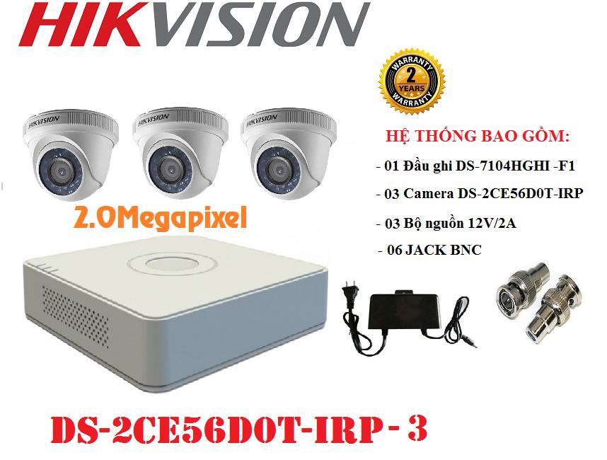 TRỌN BỘ CAMERA HIKVISION DS-2CE56D0T-IRP