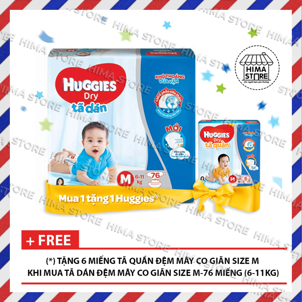Tã dán Huggies size M10 (5-10kg)
