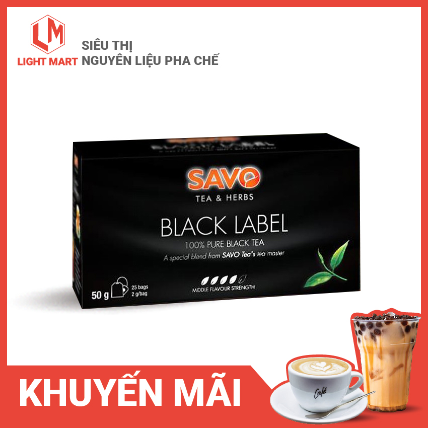 Trà Đen hảo hạng SAVO - Hộp 25 túi