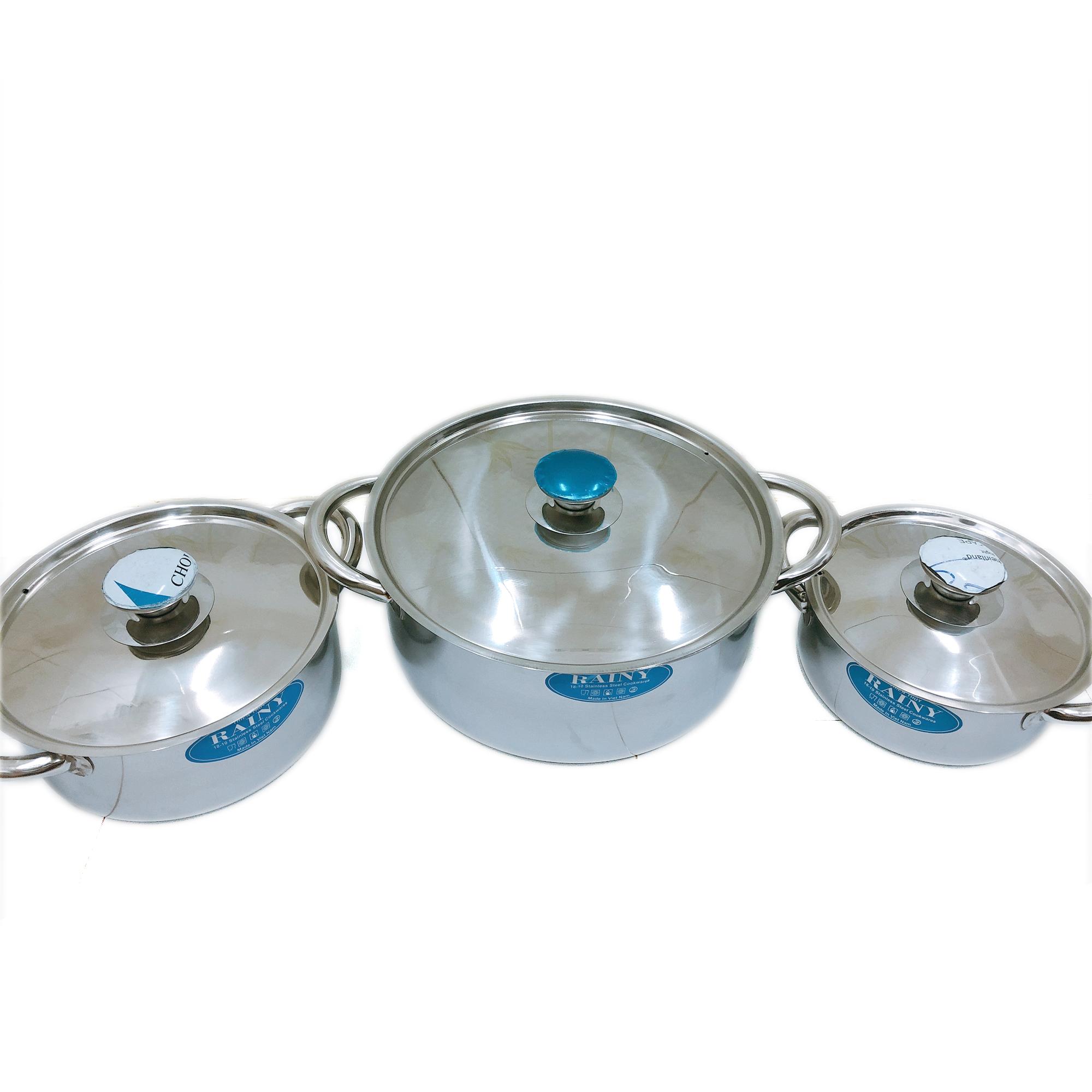 BỘ 3 NỒI INOX RAINY XTT-RN06TT