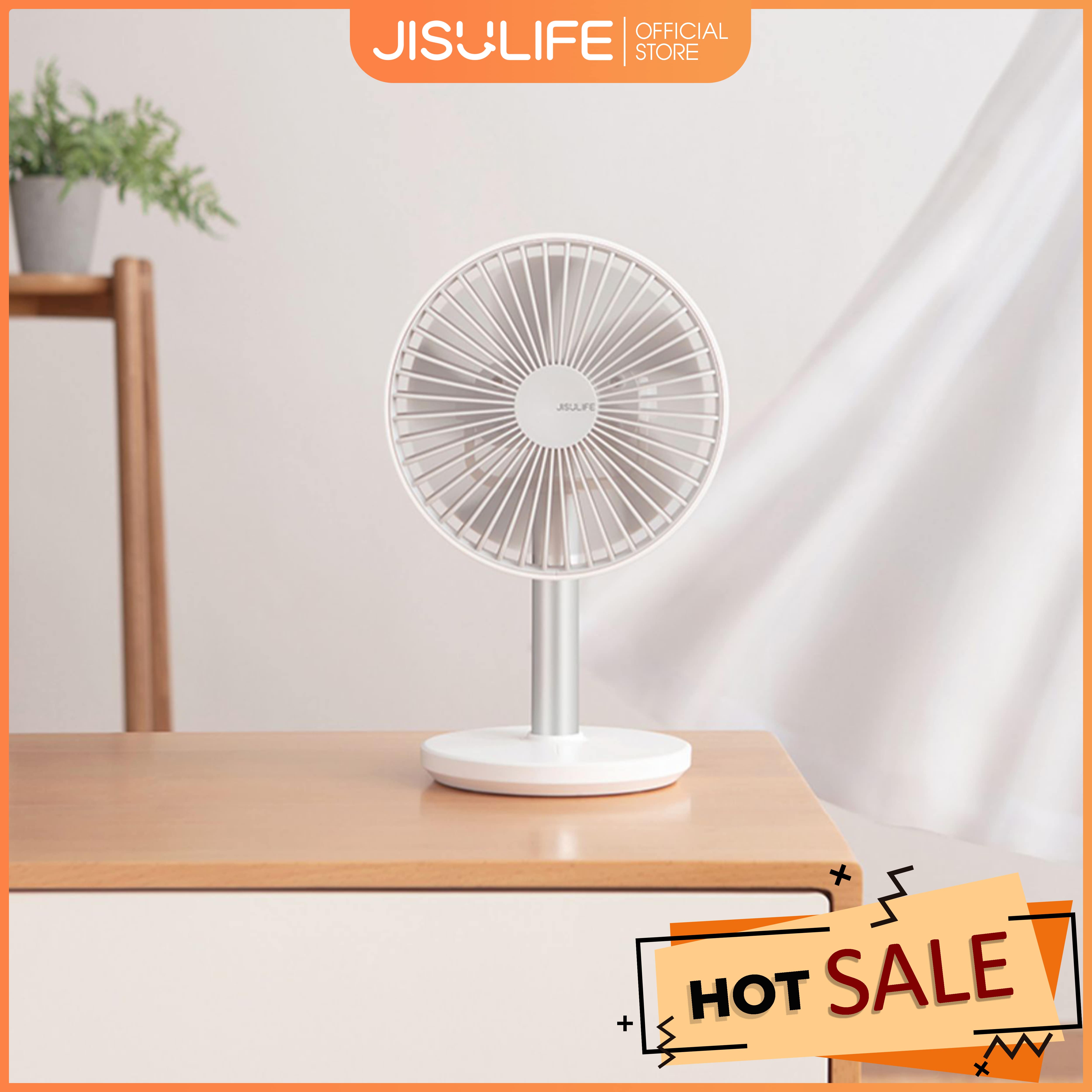Quạt mini tích điện để bàn làm việc JISULIFE F7A