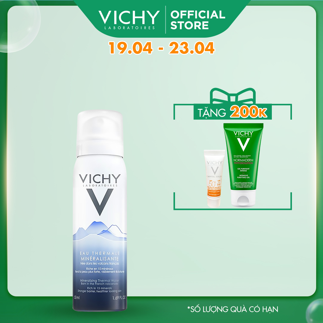 Nước khoáng dưỡng da Vichy Mineralizing Thermal Water 50ml