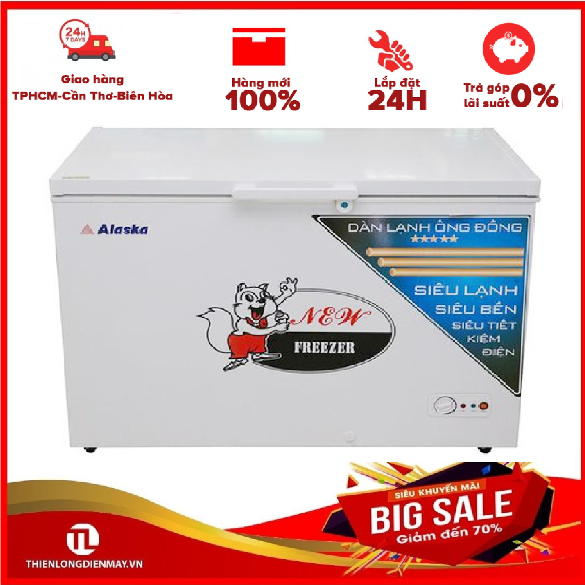 Tủ đông Alaska BD-400C/400Ci 400L