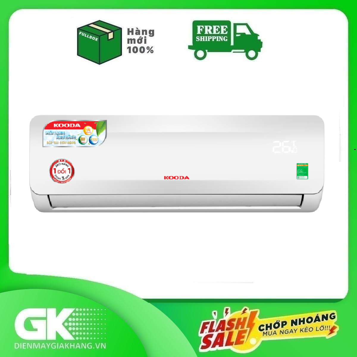 Máy lạnh/Điều hòa Kooda S09N55 1hp 9000btu