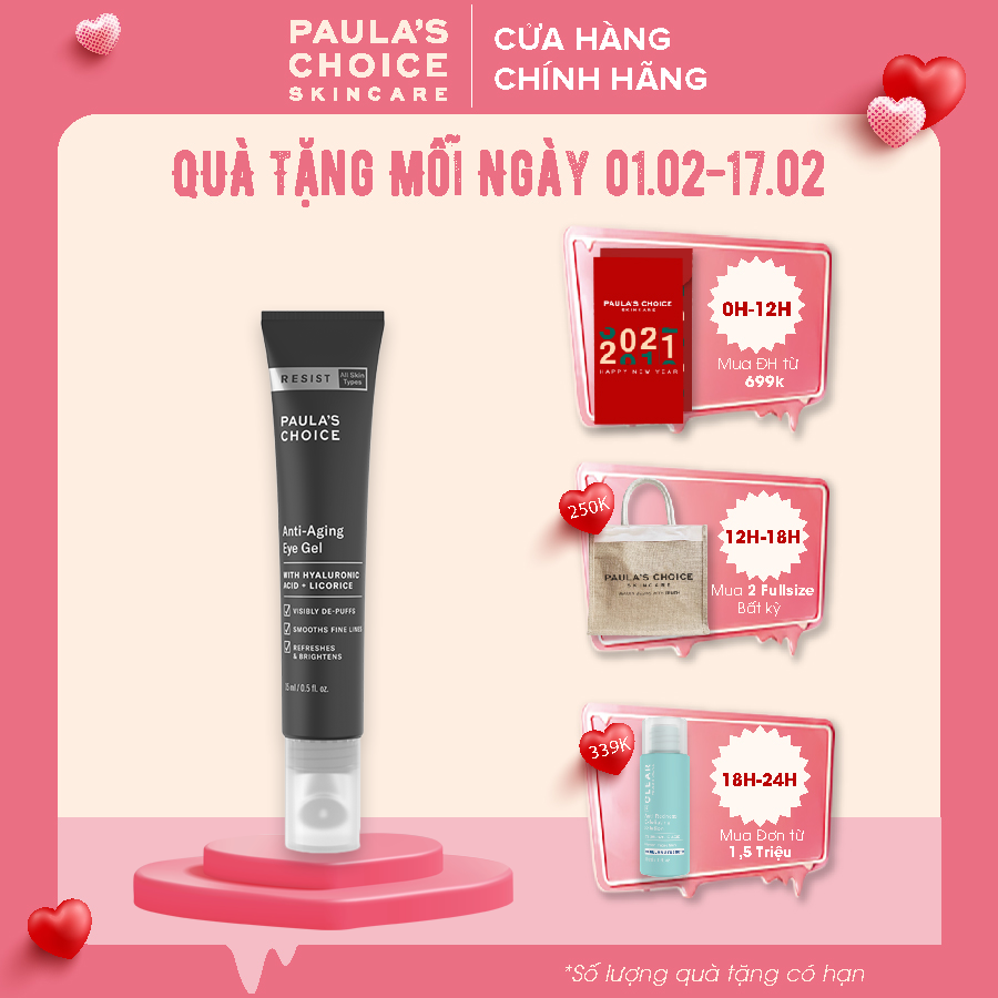 Kem xóa nếp nhăn vùng mắt Paula’s Choice Resist Anti-Aging Eye Cream 15ml