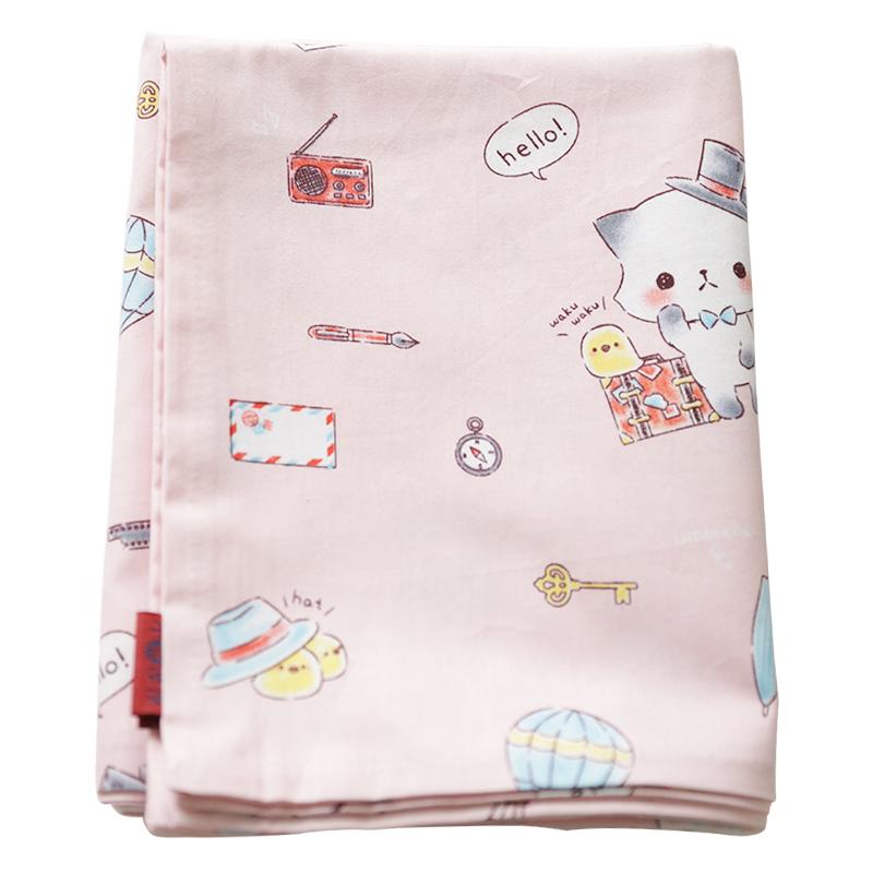 Đáng Yêu Hoạt Hình 100% Cotton Một Chiếc Vỏ Gối Màu Hồng 100% Cotton Vỏ Gối Vẽ Tay Gấu Trên Giường Cung Cấp Duy Nhất Người Lớn