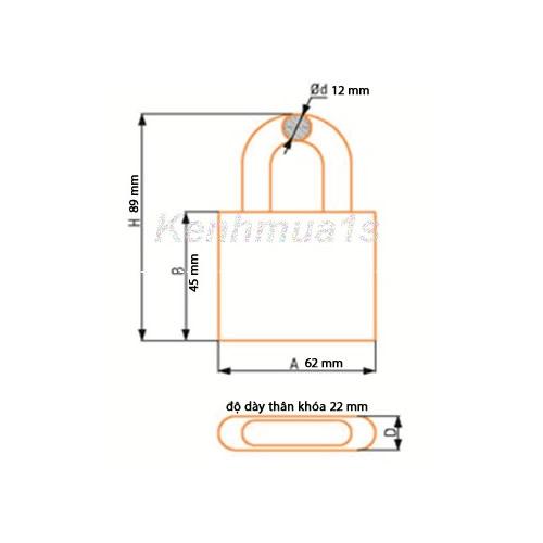 Khóa cửa treo Việt Tiệp 1466/66M