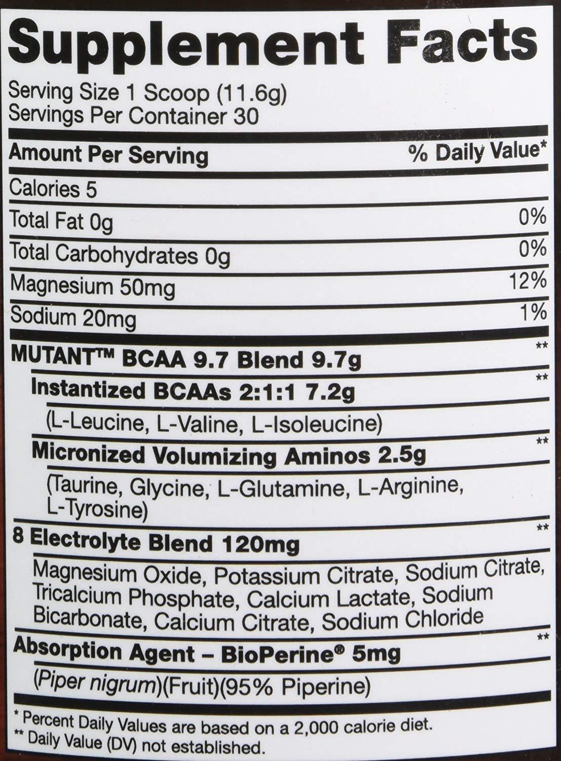 BCAA Mutant 30 Lần 348g