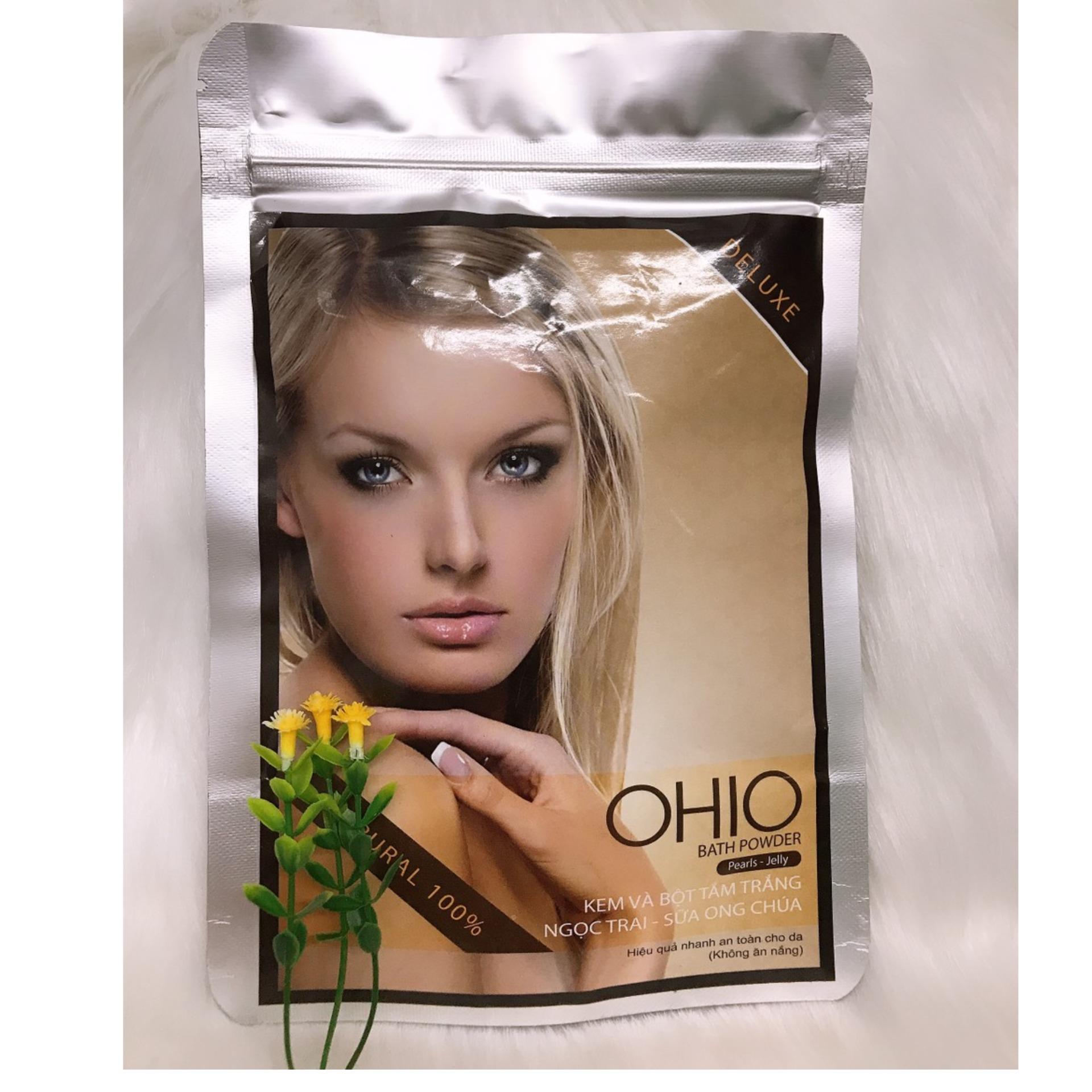 Kem và bột tắm trắng ngọc trai sữa ong chua Ohio