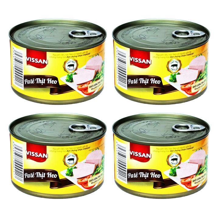 Combo 4 hộp Pate Thịt Heo Vissan 397g
