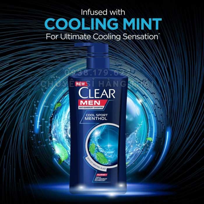 Dầu Gội Clear Men Cool Sport Bạc Hà 450ml