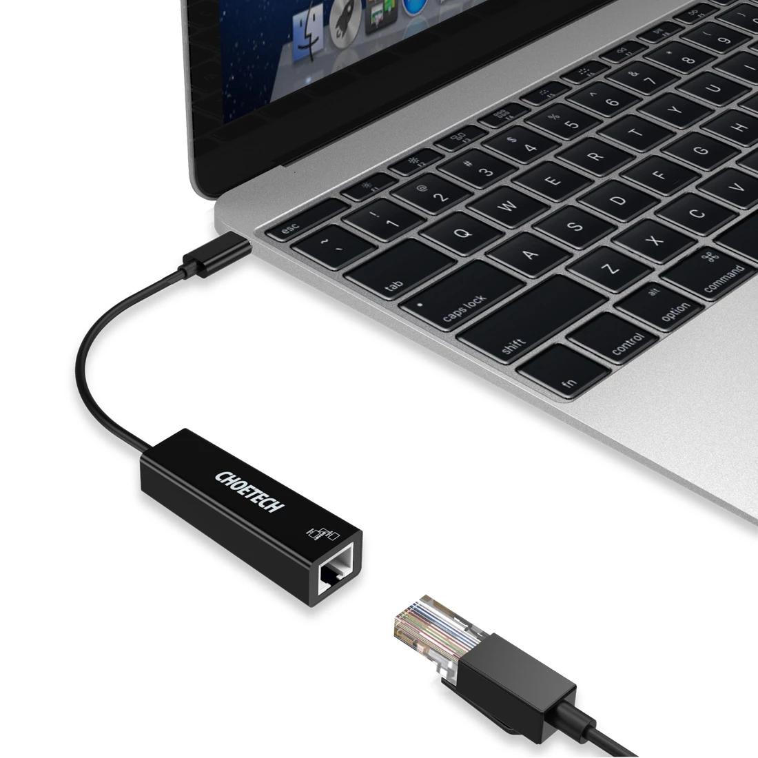 ADAPTER CHUYỂN TYPE-C 3.1 RA CỔNG LAN RJ45 CHOETECH HUB-R01