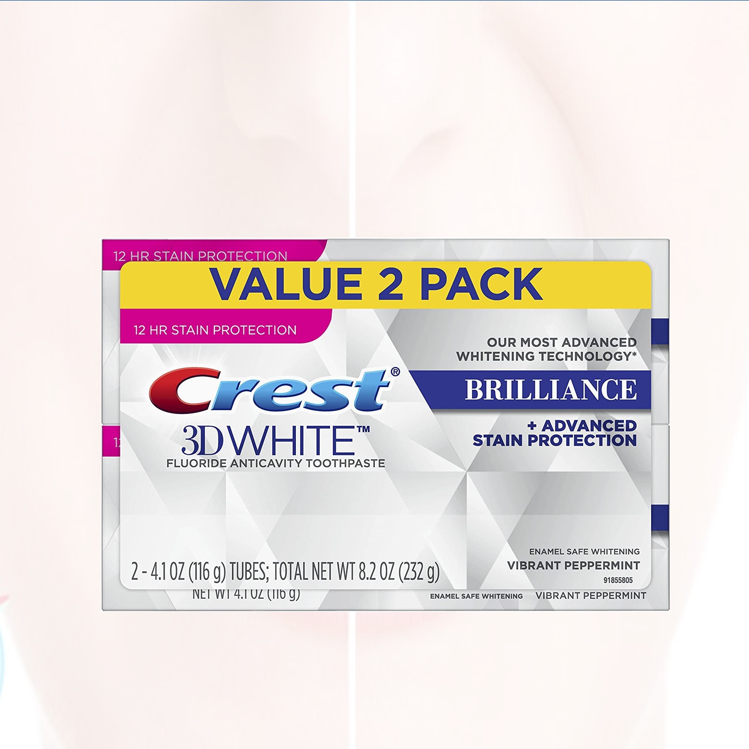 Kem đánh răng Crest 3D White Brilliance 116g Combo 2 hộp